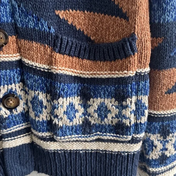 LUCKY BRAND WOMENS CARDIGAN SOUTHWESTERN AZTEC THICK COTTON SOFT MEDIUM - Picture 4 of 16